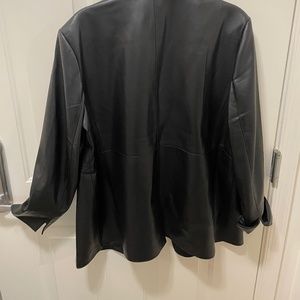 Black faux leather jacket